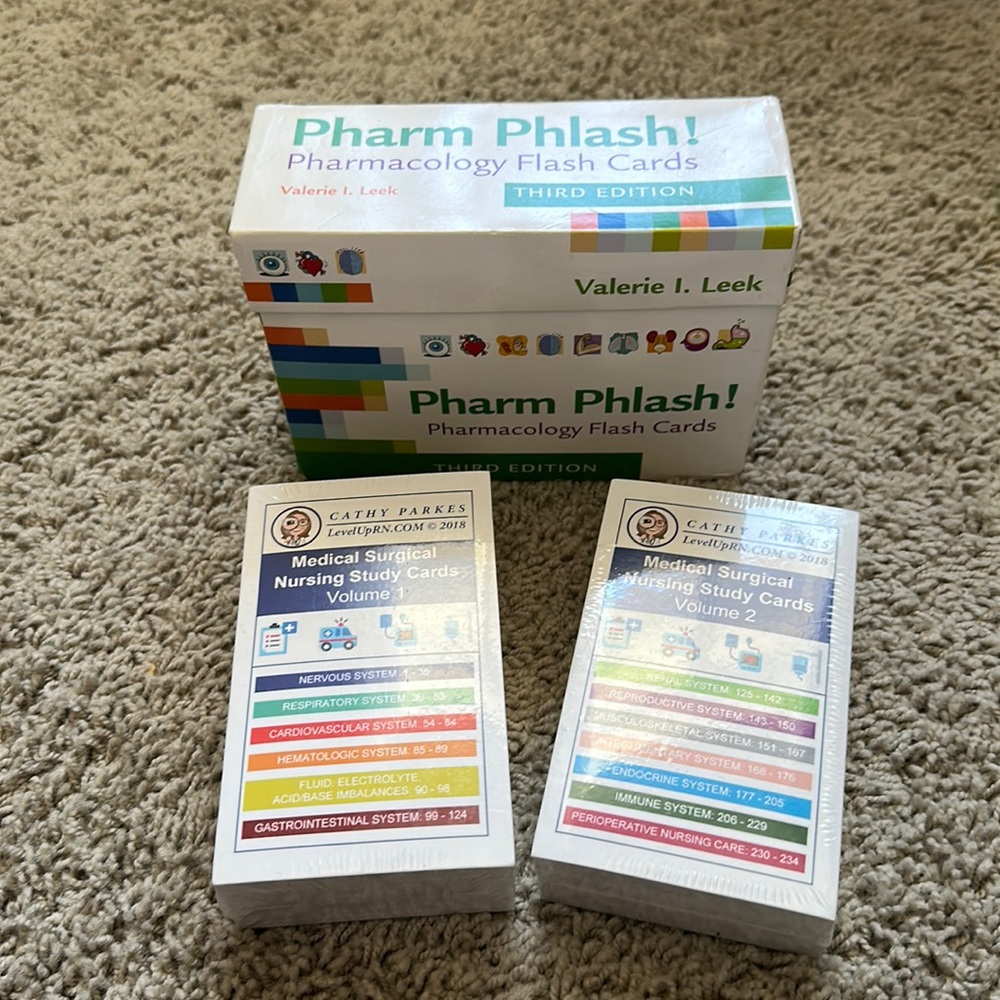 Nursing school flash cards for med surg and pharmacology